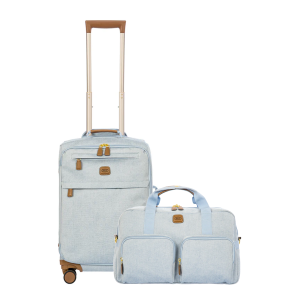 Volterra Trama Carry-On + Holdall Bundle in Ocean
